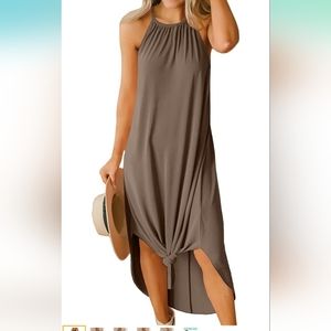 NWOT For G and L Women's Summer Side Slit Halter Maxi Dress, new, no tags